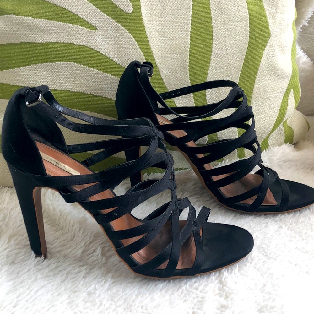 Zara Gladiator style black heels